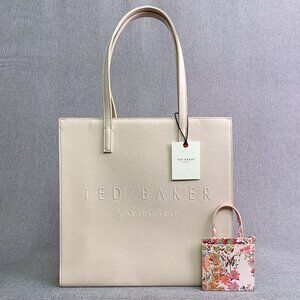 TED BAKER The Icon Logo Tote Bag w/ Shoulder Strap & Mini The Icon Card Holder